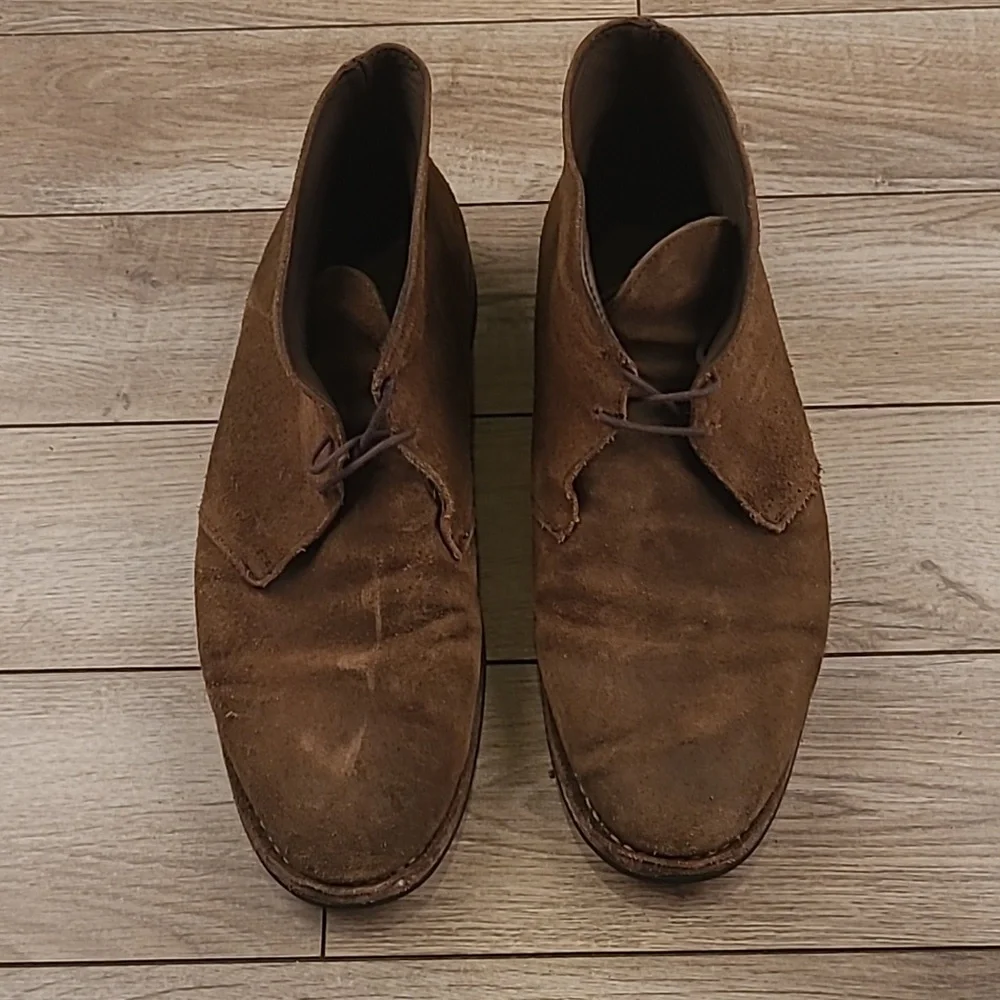 THURSDAY BOOTS Tan Light Brown Suede‎ Leather Sz 11.5 Mens Lace Up Boots